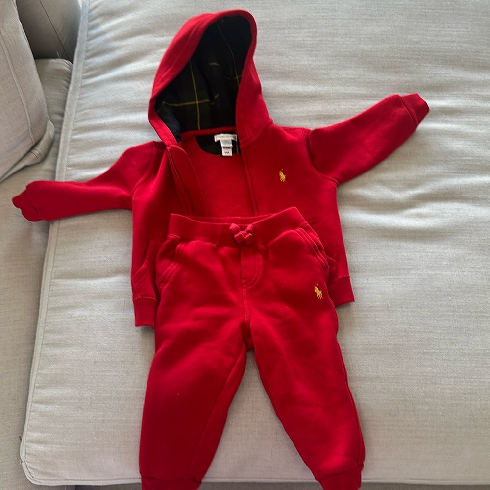 Red Ralph Lauren sweatsuit